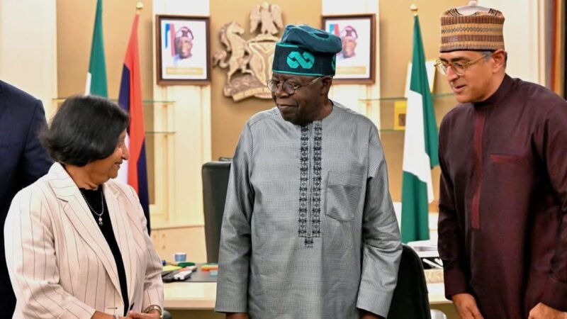 President Bola Ahmed Tinubu received World Bank executives at the Presidential Villa
