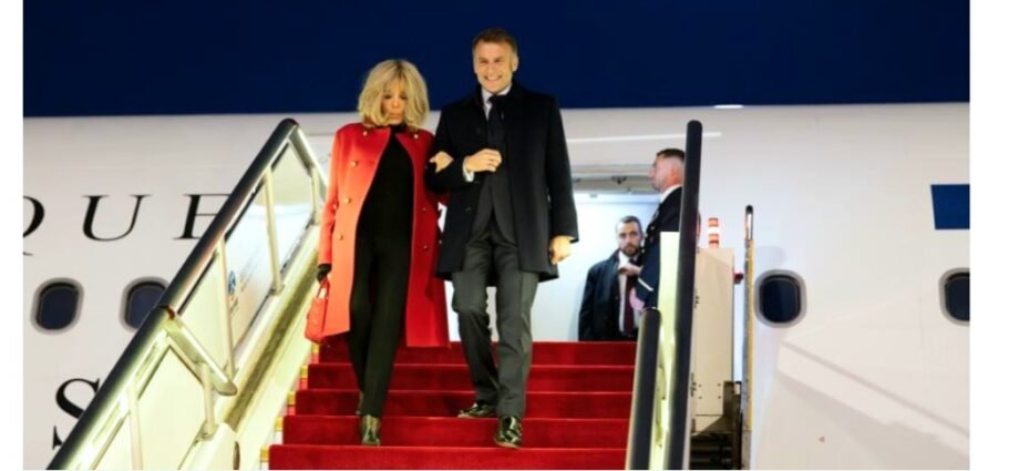 French President Emmanuel Macron Arrives in Beijing for a State visit